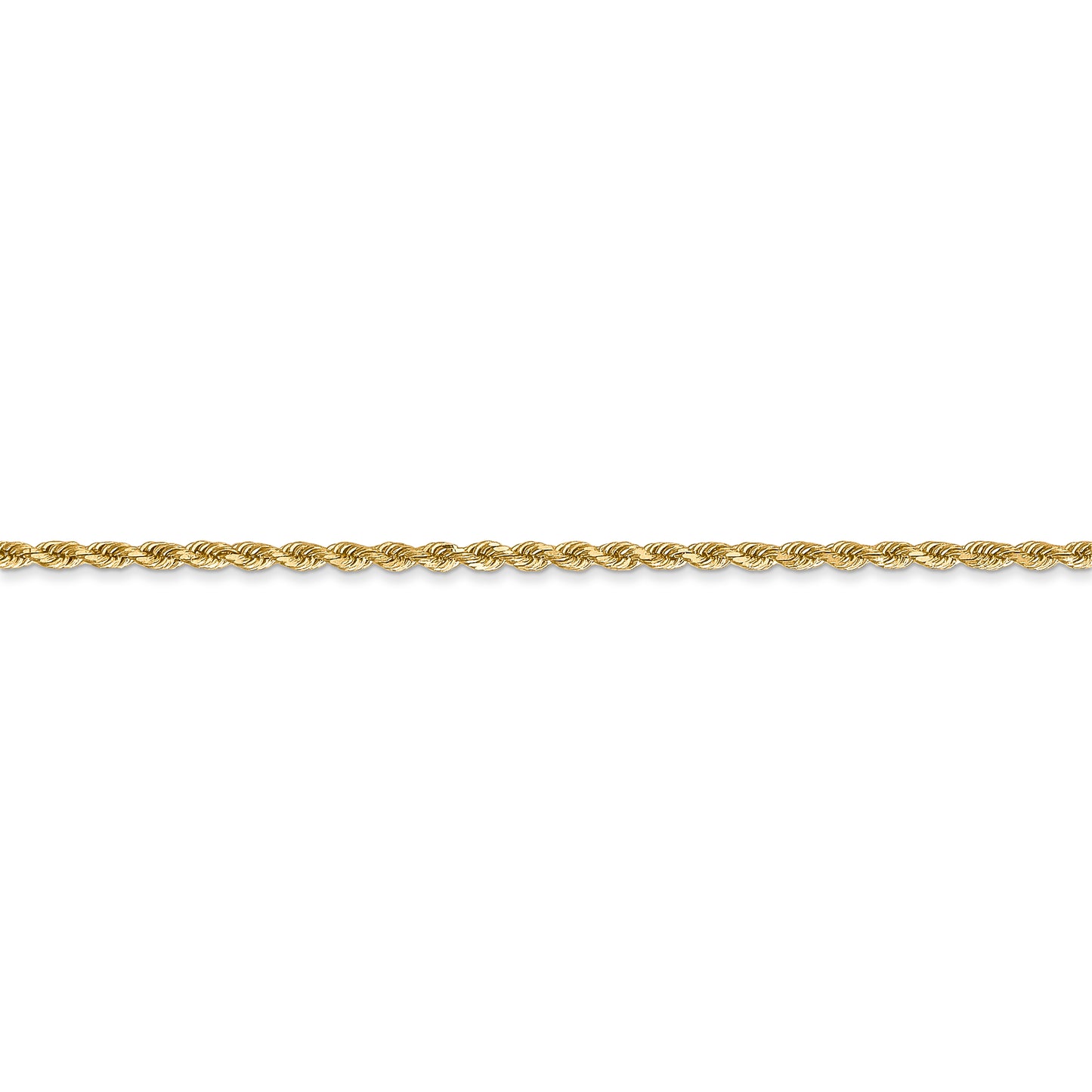 14k 1.75mm D/C Rope with Lobster Clasp Chain