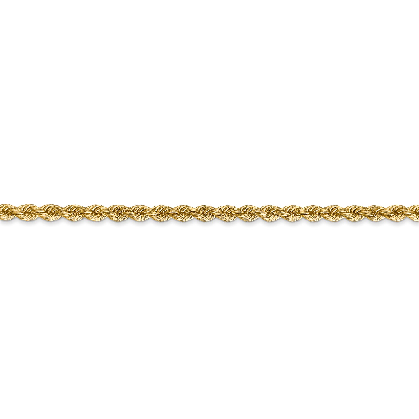 14K 2.75mm Regular Rope Chain