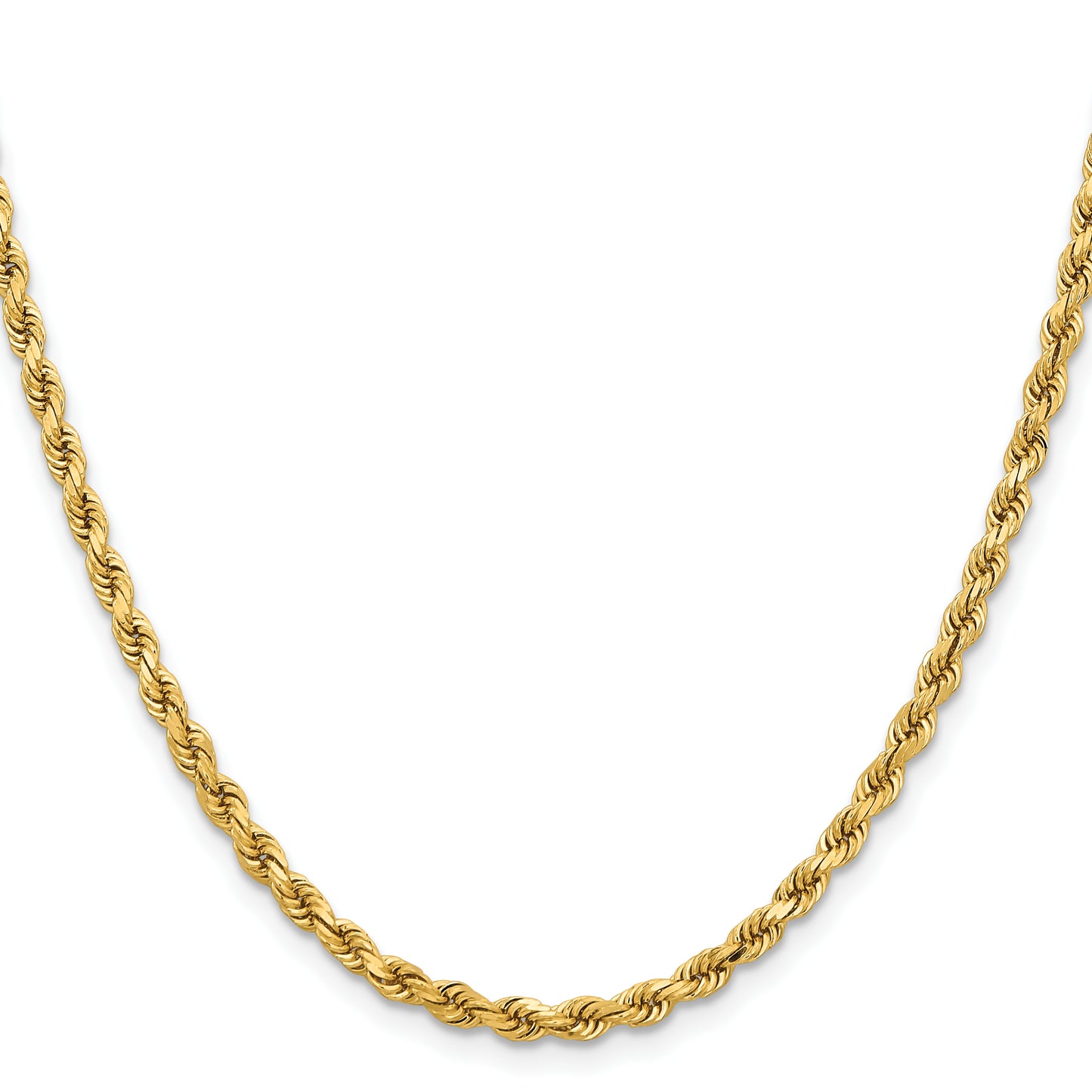 14K 3.75mm D/C Rope with Lobster Clasp Chain