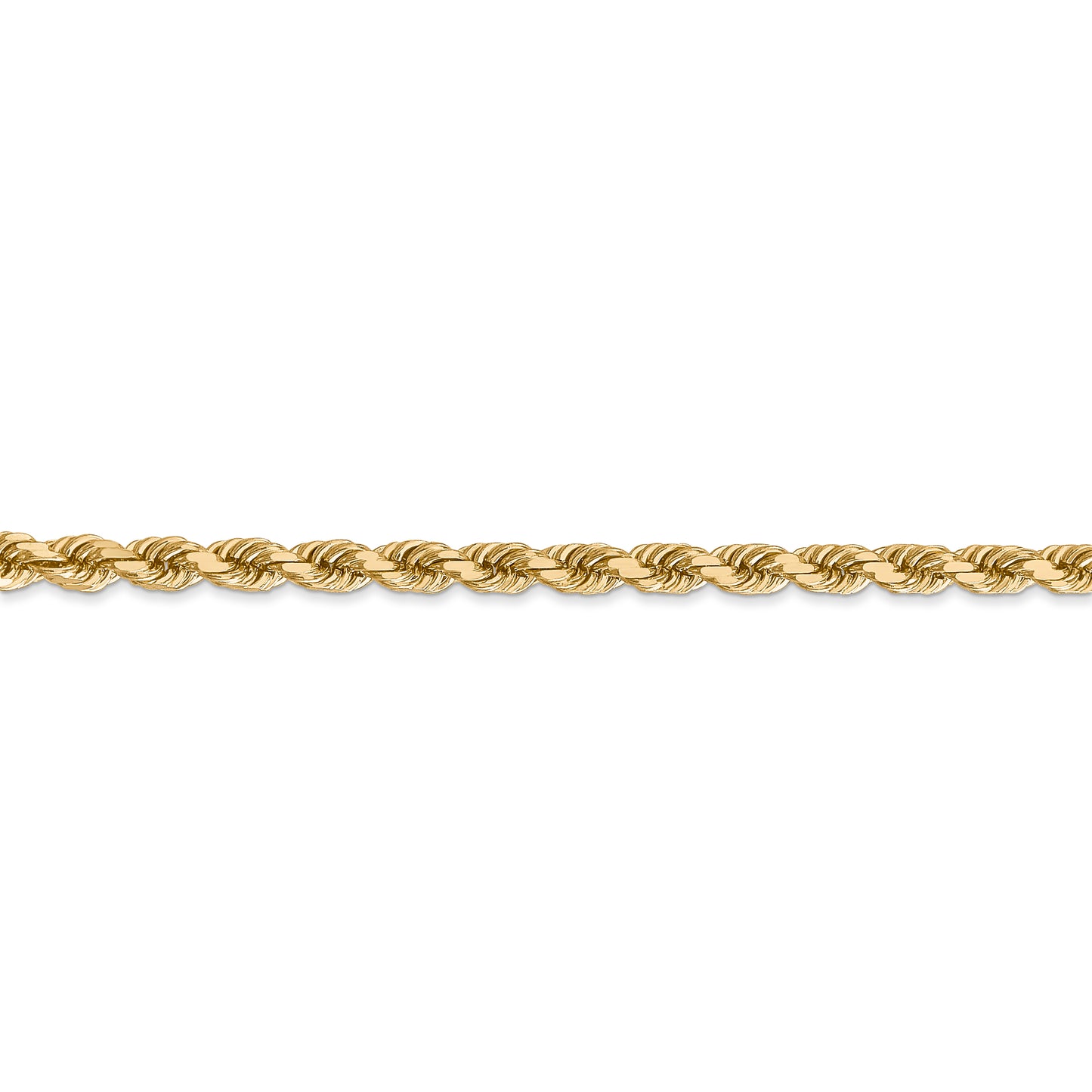 14k 4mm D/C Rope with Lobster Clasp Chain