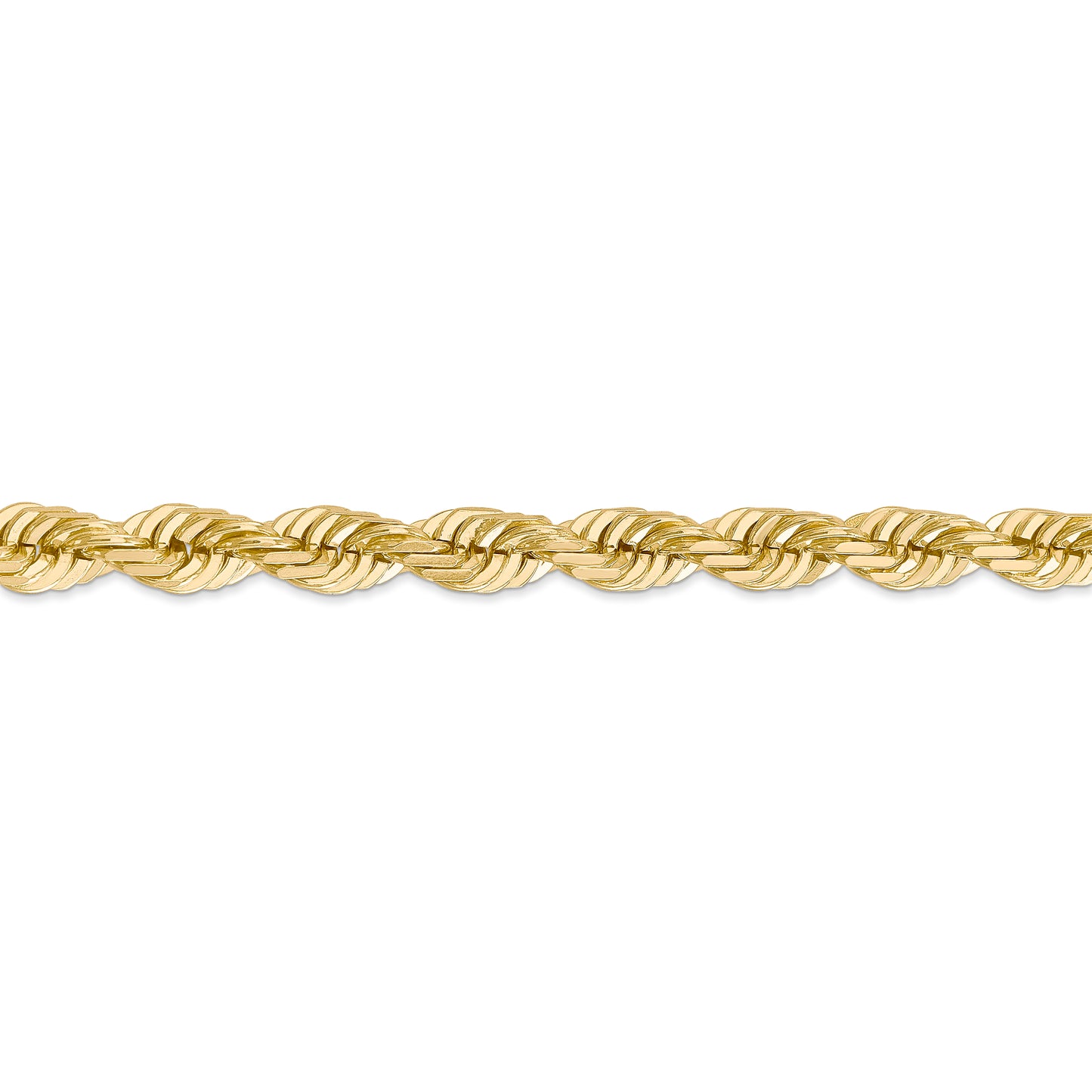 14K 7mm D/C Rope with Fancy Lobster Clasp Chain