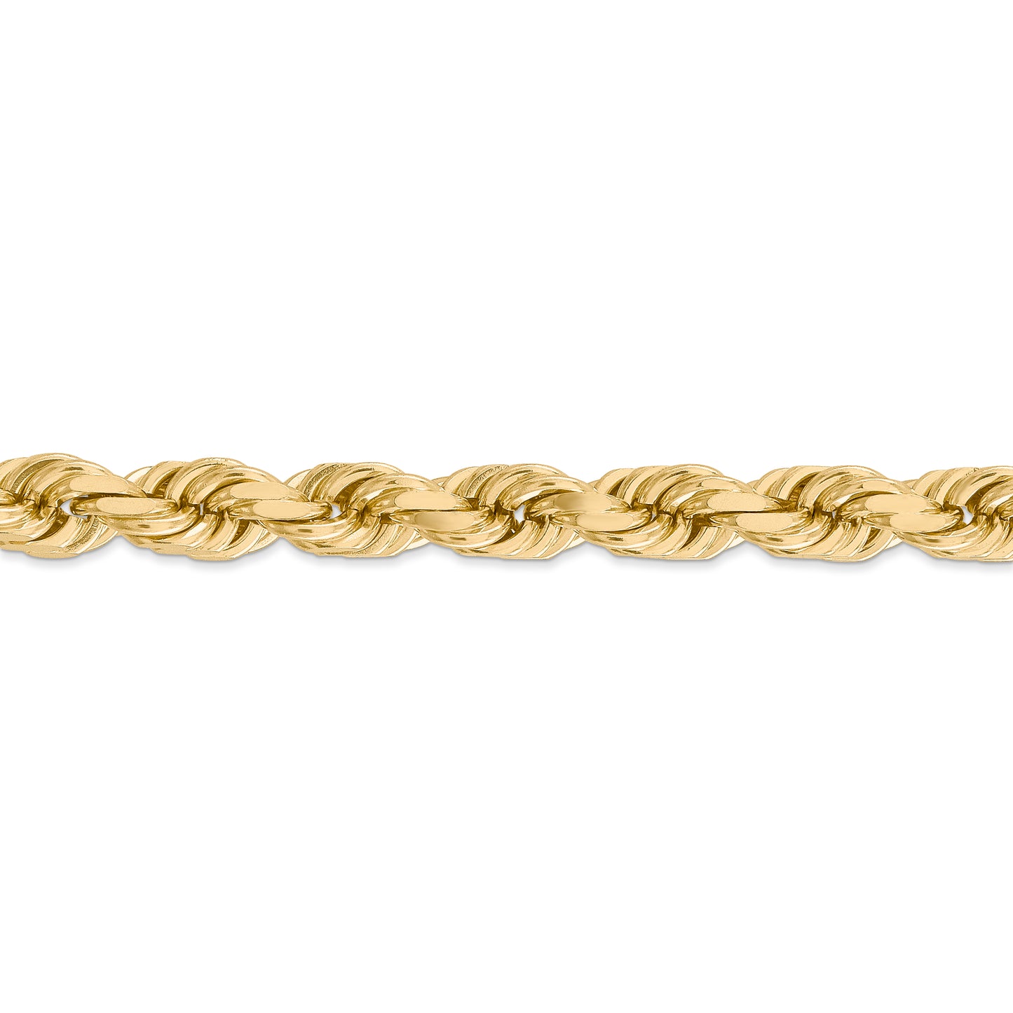 14K 8mm D/C Rope with Fancy Lobster Clasp Chain