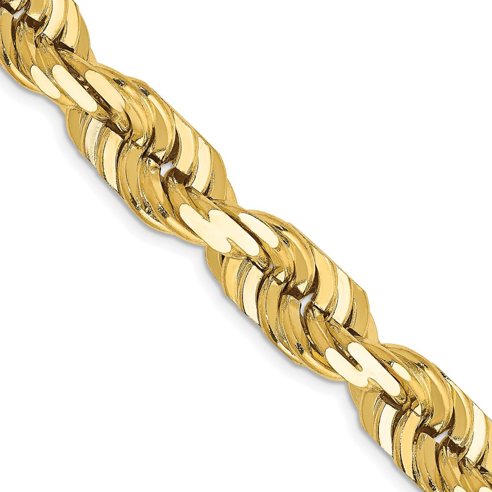 14K 10mm D/C Rope with Fancy Lobster Clasp Chain