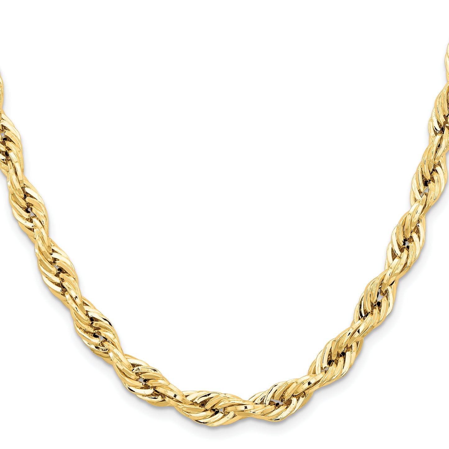 14ky 7.0mm Semi-Solid Rope Chain