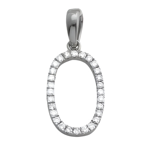 14KW 0.15CTW DIAMOND INITIAL PENDANT