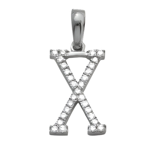 14KW 0.15CTW DIAMOND INITIAL PENDANT