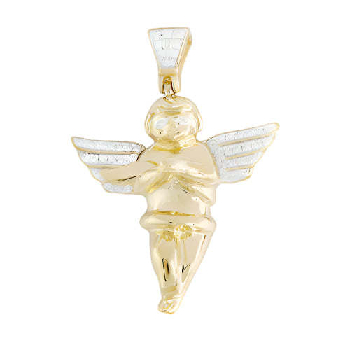 10KY 0.20CTW DIAMOND ANGEL PENDANT