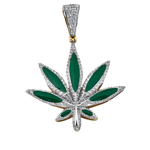 10KY 0.55CTW DIAMOND HERBAL MEDICINE PENDANT