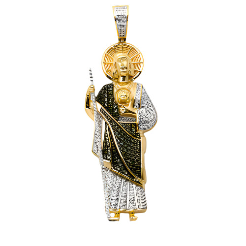 10KY 1.15CTW GREEN AND WHITE DIAMOND ST. JUDE