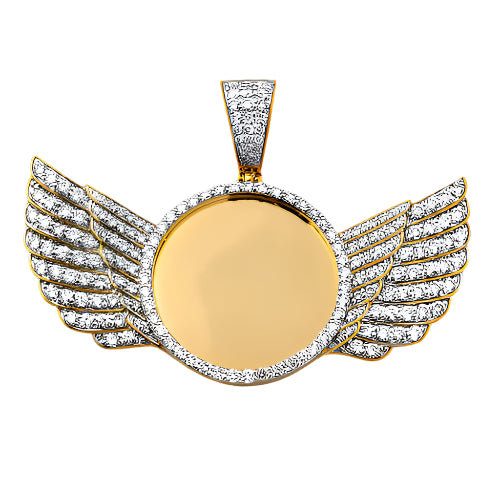 10KY 3.35CTW DIAMOND ROUND MEMORY PENDANT