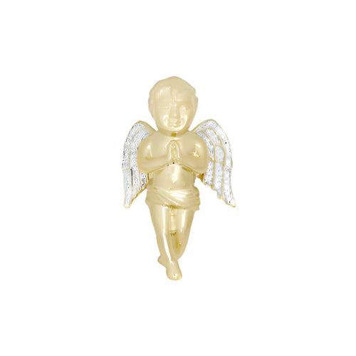 10KY 0.25CTW DIAMOND ANGEL PENDANT