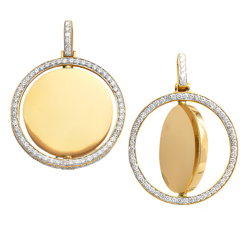 10KY 3.50CTW DIAMOND ROTATING MEMORY PENDANT