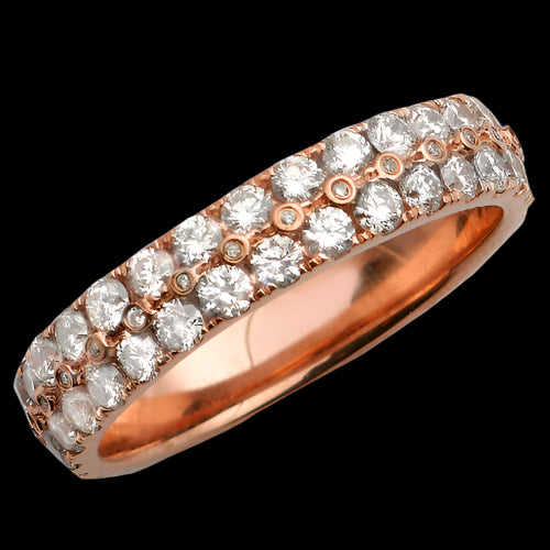 14KR 2.75CTW DIAMOND MENS 2-ROW ETERNITY BAND W/BE