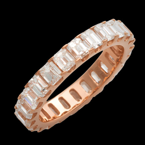 14KR 3.55CTW EMERALD DIAMOND ETERNITY BAND
