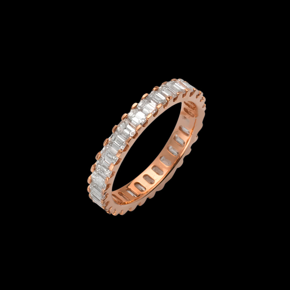 14KR 2.45CTW EMERALD DIAMOND ETERNITY BAND