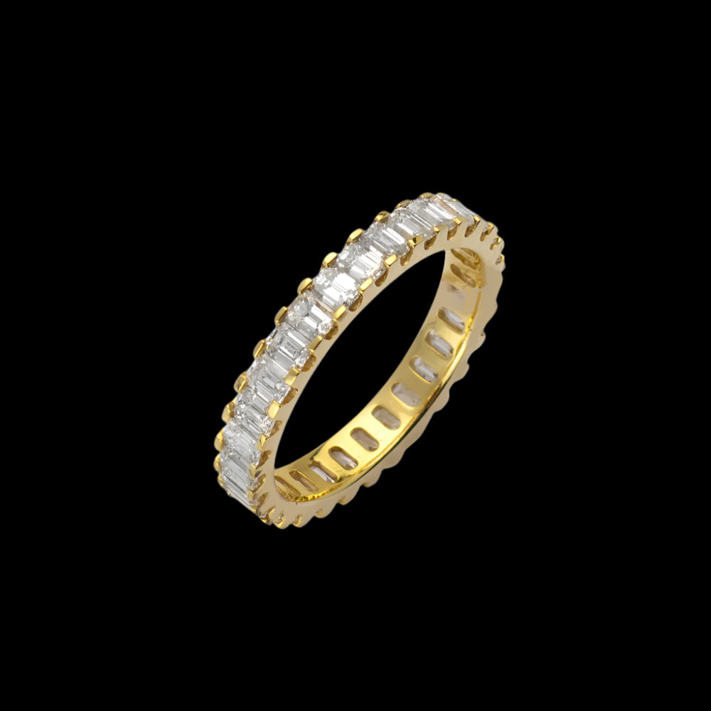 14KY 2.28CTW EMERALD DIAMOND ETERNITY BAND