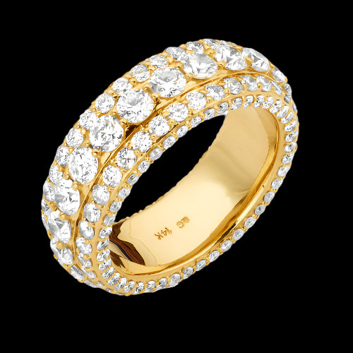 14KY 5.90CTW DIAMOND ETERNITY BAND - SIZE 8