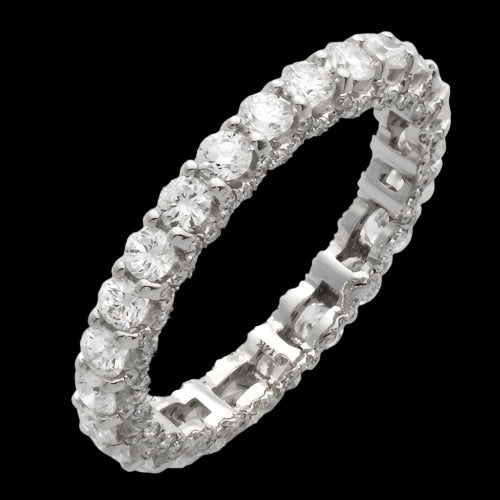 14KW 2.50CTW DIAMOND MACHINE SET ETERNITY BAND