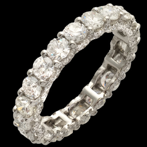 14KW 3.00CTW DIAMOND MACHINE SET ETERNITY BAND