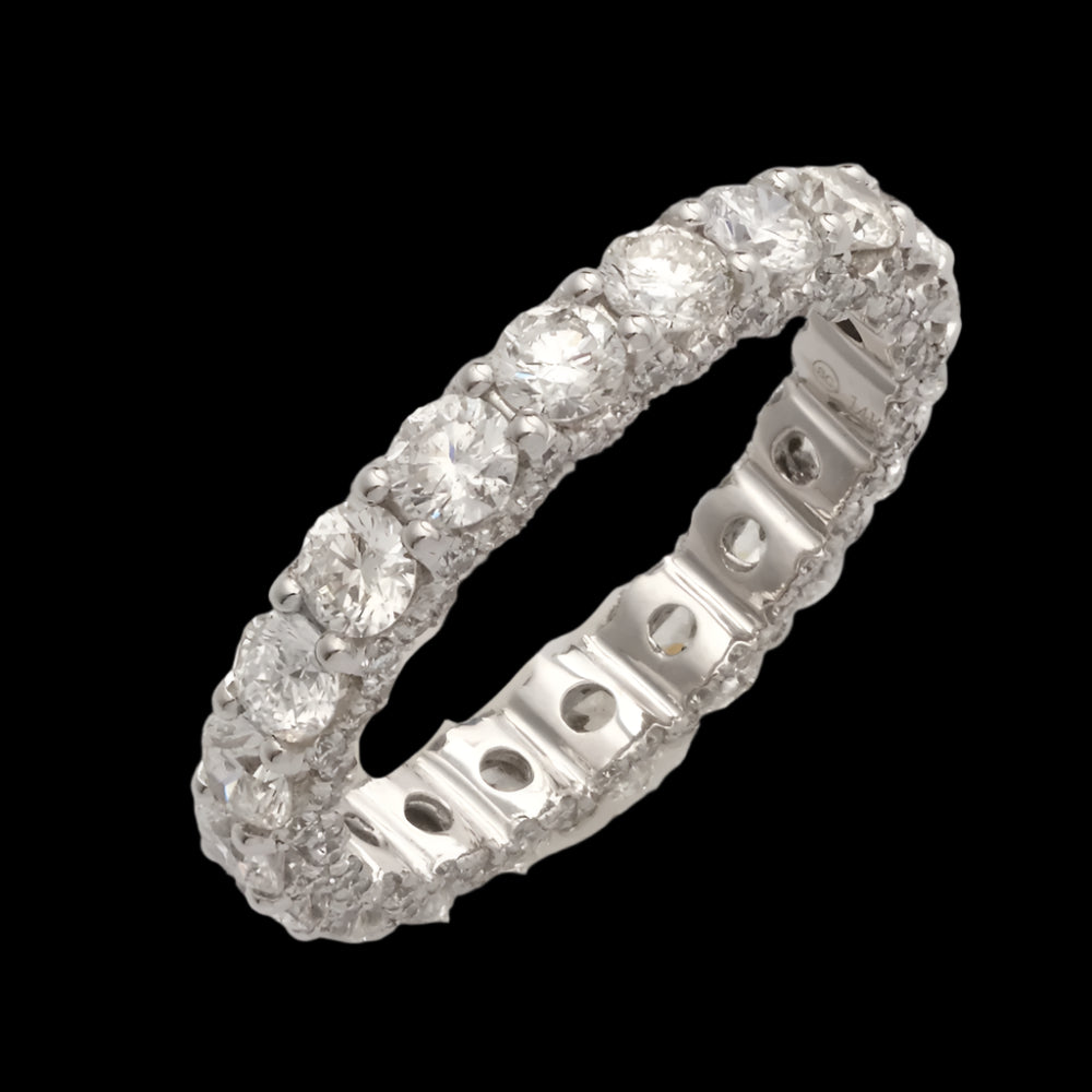 14KW 3.10CTW DIAMOND MACHINE SET ETERNITY BAND