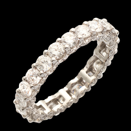 14KW 3.25CTW DIAMOND MACHINE SET ETERNITY BAND