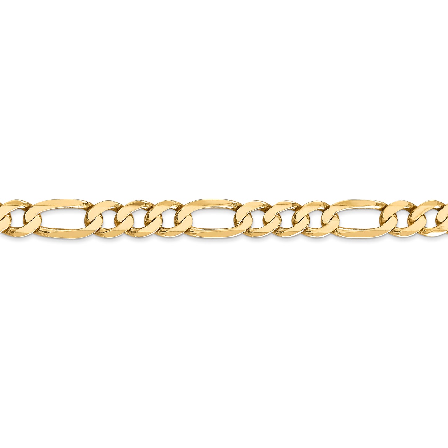 14k 7mm Flat Figaro Chain