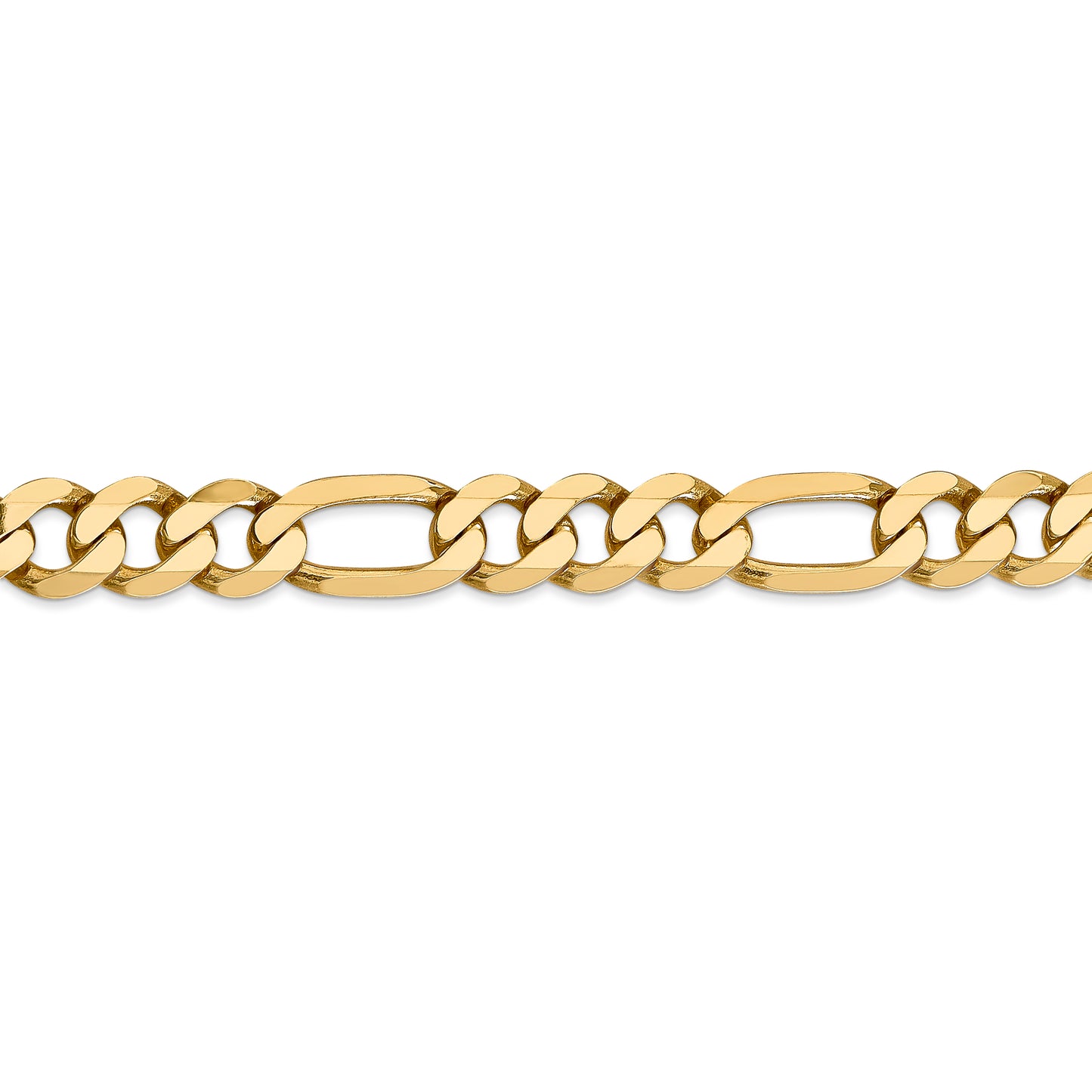 14k 8.75mm Flat Figaro Chain
