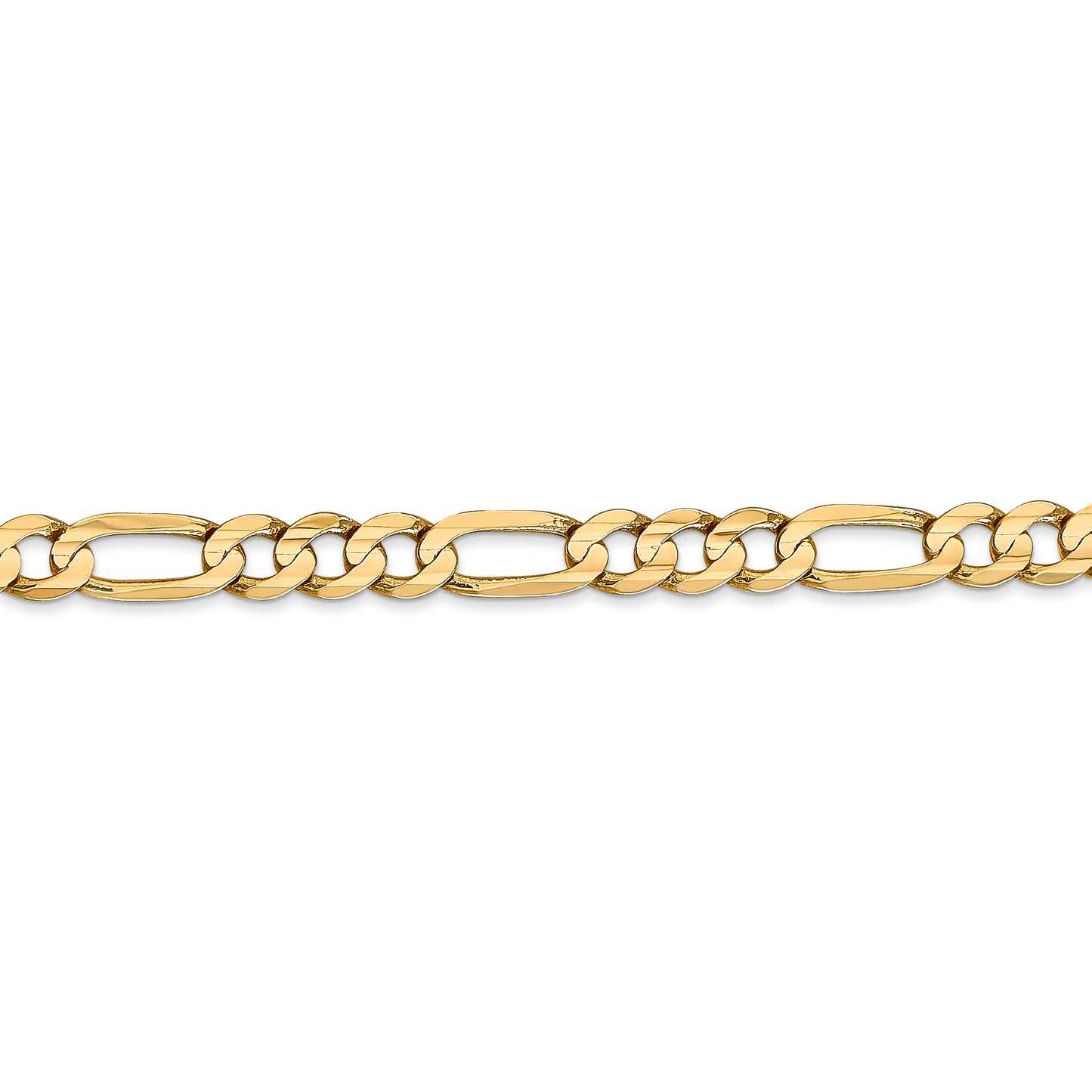 14k 5.5mm Concave Open Figaro Chain