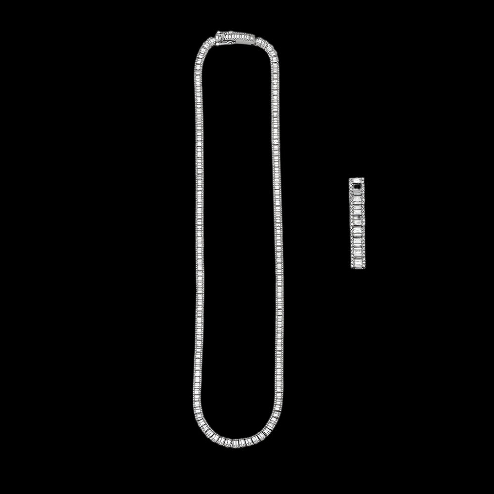 10KW 11.00CTW BAGUETTE DIAMOND NECKLACE