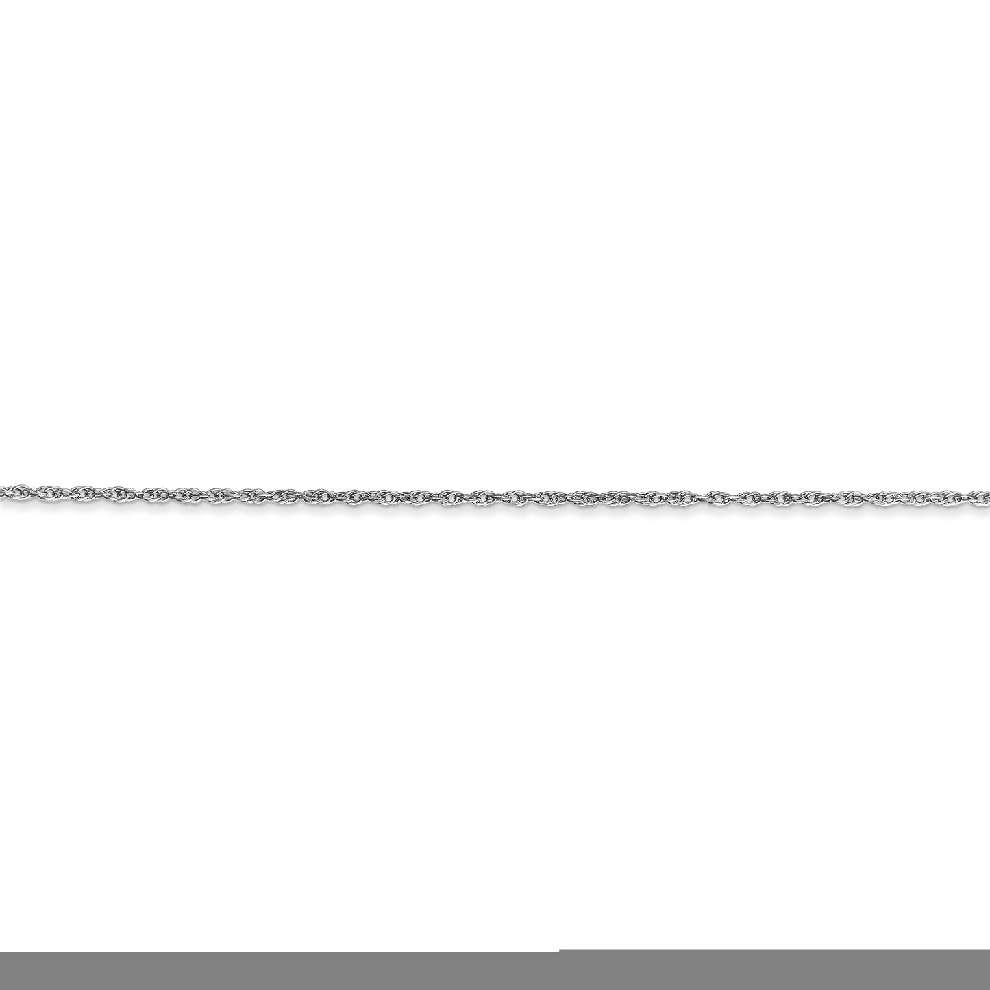 14k WG .8mm Polished Light Baby Rope Chain