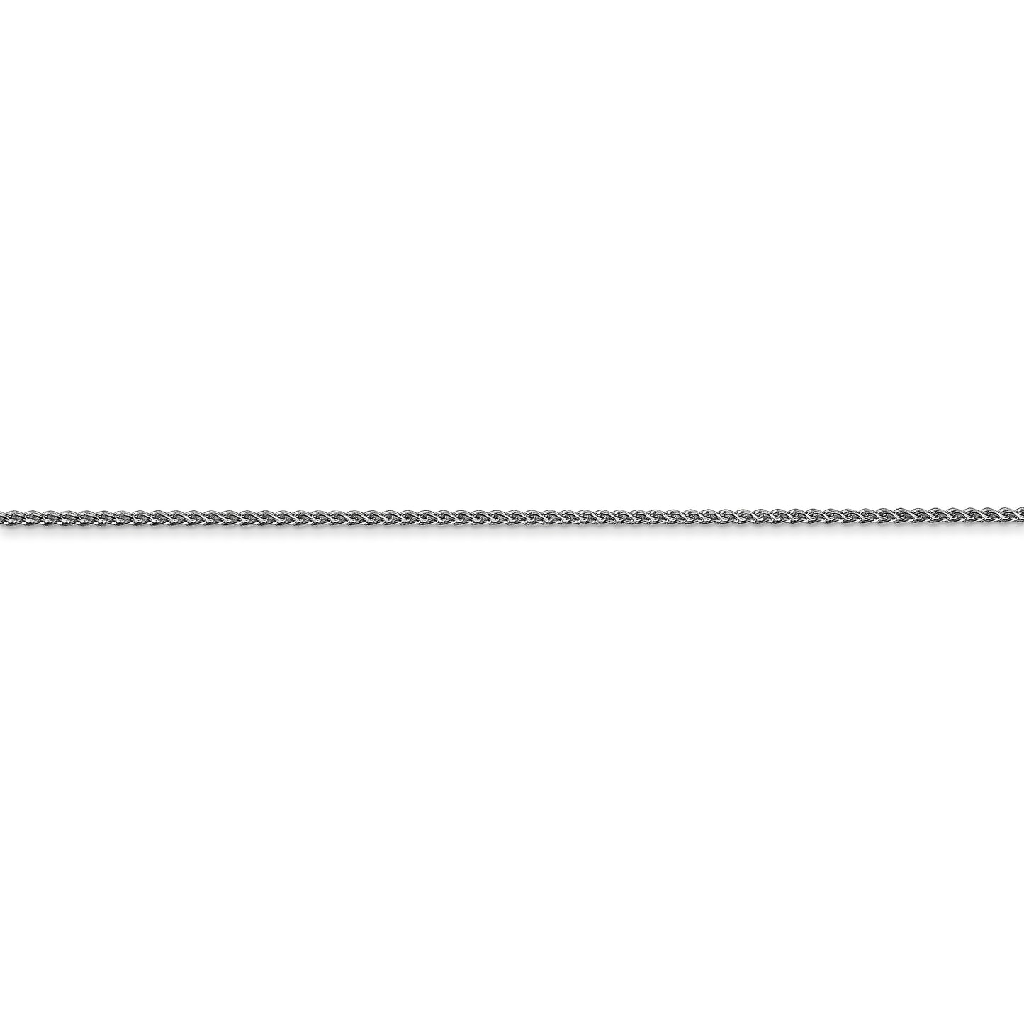 14k WG 1.05mm D/C Spiga with Spring Ring Clasp Chain