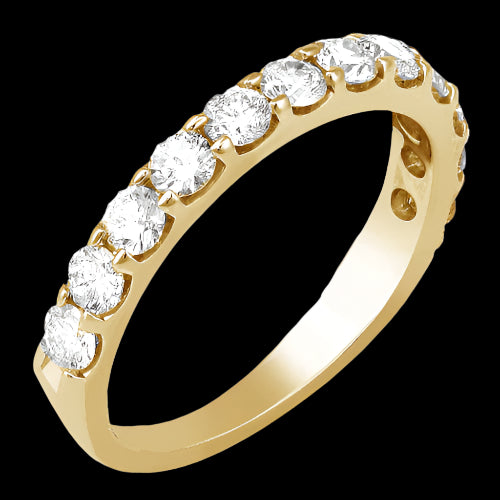 14KY 1.00CTW DIAMOND 13-STONE MACHINE SET BAND