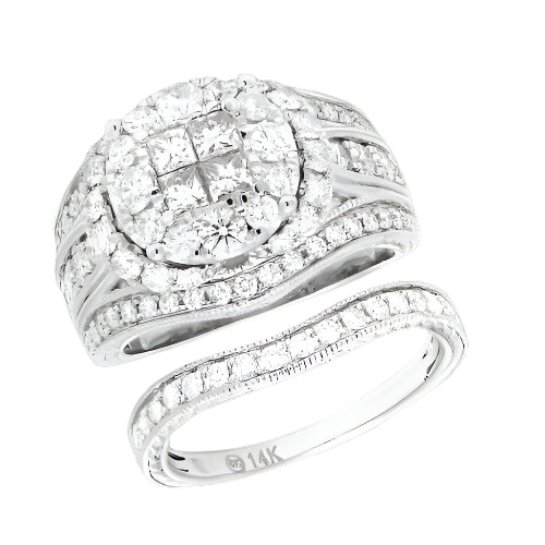 14KW 2.50CTW DIAMOND BRIDAL SET