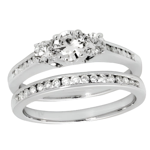 14KW 1.00CTW DIAMOND BRIDAL SET