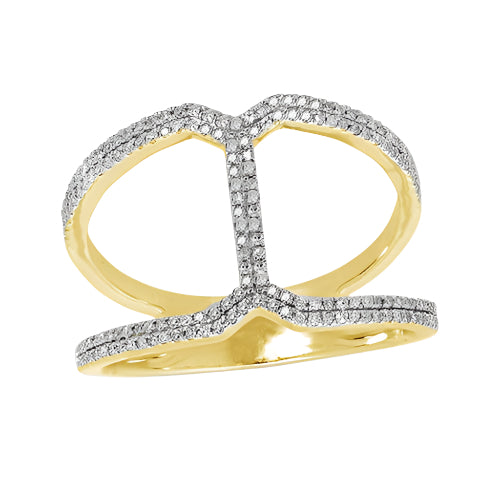 14KY 0.30CTW DIAMOND DESIGNER RING