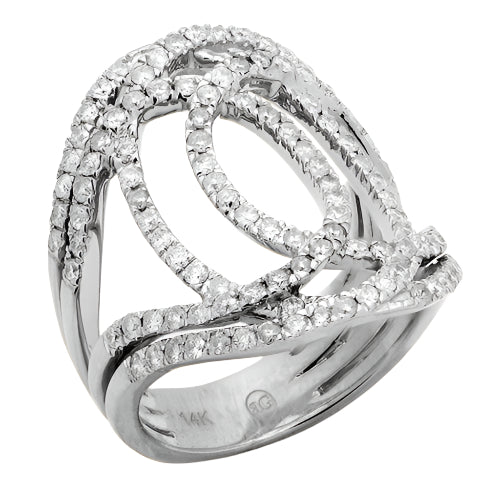 14KW 1.25CTW DIAMOND DESIGNER RING
