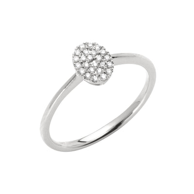 14KW 0.15CTW DIAMOND CLUSTER PROMISE RING