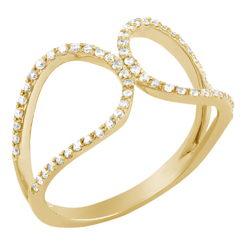 14KY 0.40CTW DIAMOND DESIGNER RING