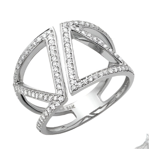 14KW 0.50CTW DIAMOND DESIGNER RING
