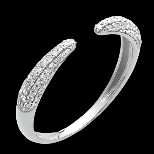 14KW 0.25CTW PAVE DIAMOND OPEN BAND