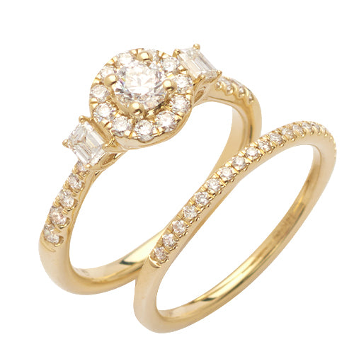 14KY 1.00CTW ROUND DIAMOND BRIDAL SET - SINGLE