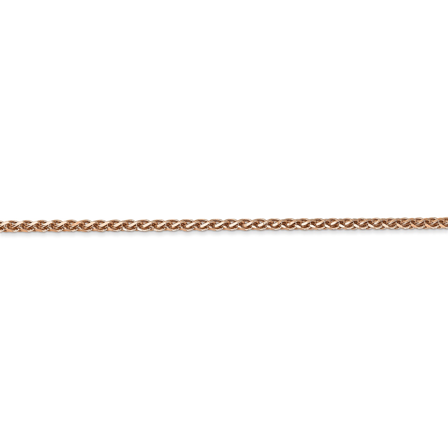 14k Rose Gold 2.1mm D/C Spiga Chain
