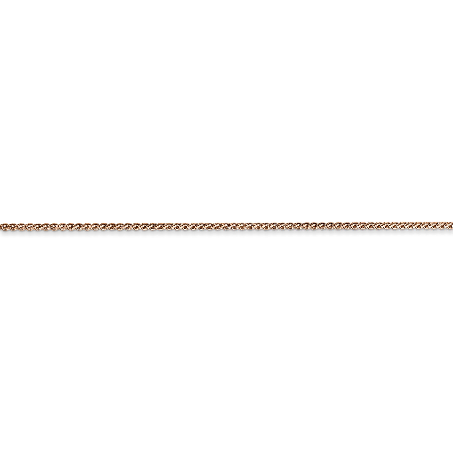 14k Rose Gold 1.05mm D/C Spiga Chain