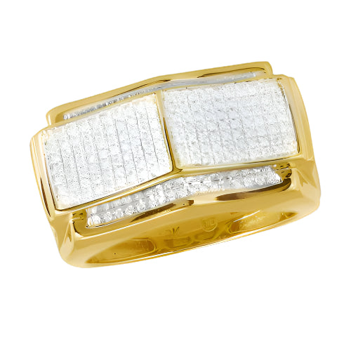 10KY 0.55CTW MICROPAVE DIAMOND MENS RING