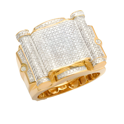 10KY 1.00CTW DIAMOND MENS RING