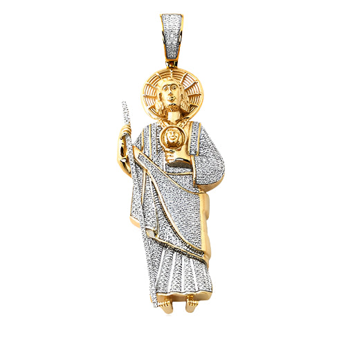 10KY 0.90CTW DIAMOND ST. JUDE PENDANT