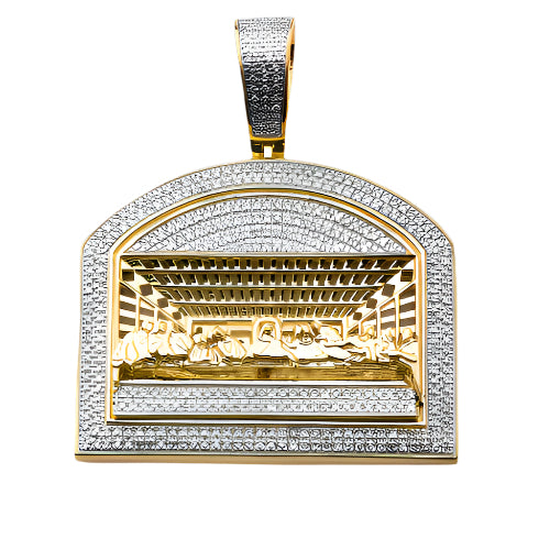 10KY 1.15CTW DIAMOND 'LAST SUPPER' PENDANT
