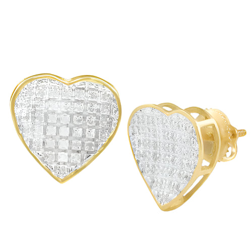 10KY 0.20CTW DIAMOND INVERTED HEART EARRINGS