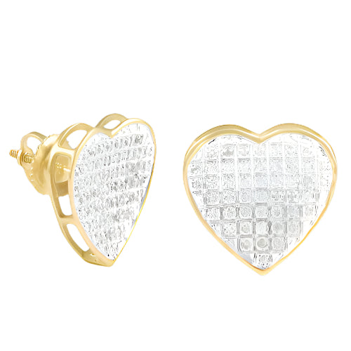10KY 0.30CTW DIAMOND INVERTED HEART EARRINGS