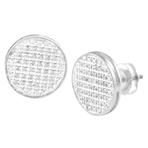 10KW 0.20CTW DIAMOND ROUND FLAT EARRINGS